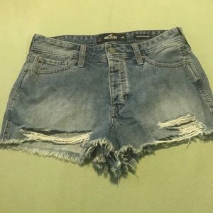 Hollister High rise denim shorts